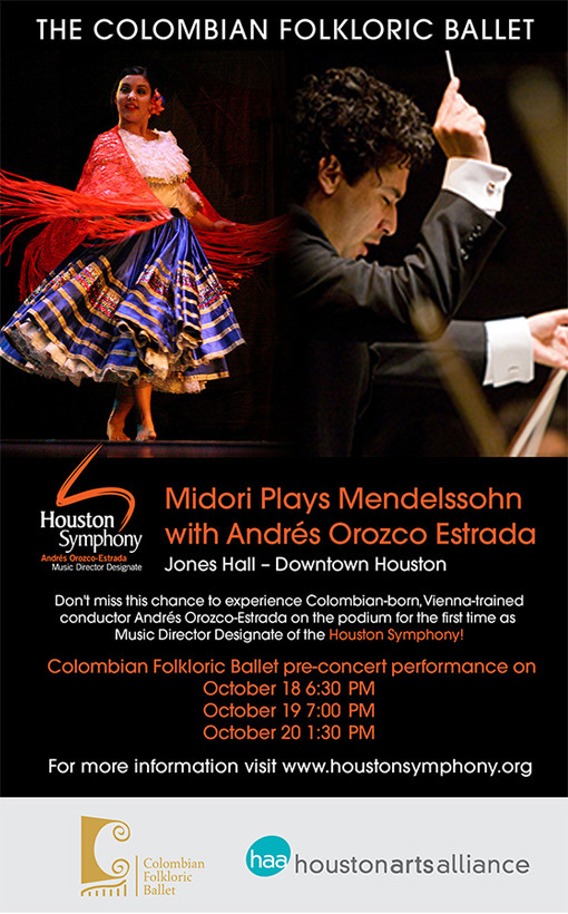 The Colombian Folkloric Ballet—Midori Plays Mendelssohn with Andrés Orozco Estrada Houston 2013